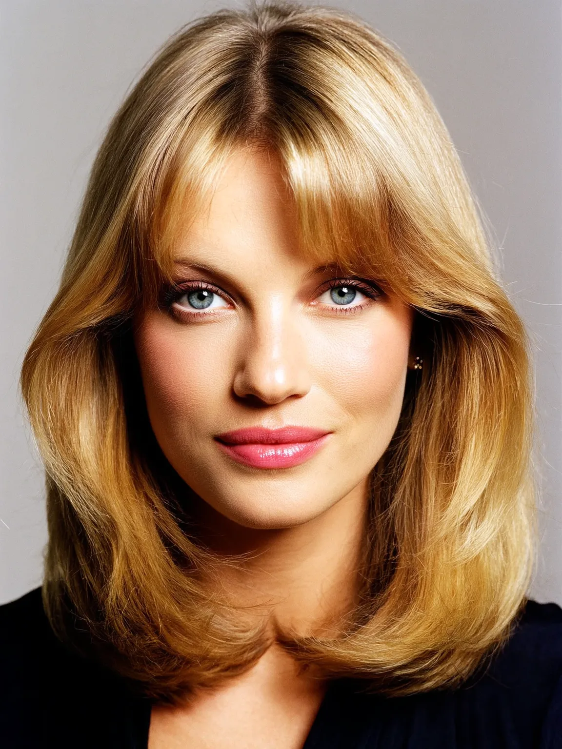 Honey Blonde Balayage Feathered Shoulder Layers